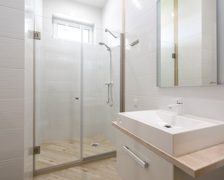 Sparkling clean bathroom after Clairve cleaning